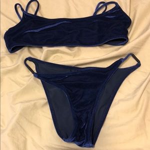 TRIANGL VELVET BATHING SUIT.